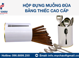 HỘP ĐỰNG MUỖNG ĐŨA BẰNG THIẾC CAO CẤP